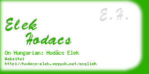 elek hodacs business card