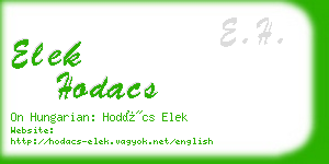 elek hodacs business card